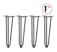 (anthracite, 42 cm) vidaXL Hairpin Table Legs Hairpin Legs Coffee Table leg 4 pcs Solid Steel