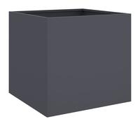 vidaXL Steel Planter - Rectangular Anthracite Garden/Patio Box, Cold-Rolled, Durable, Easy Assembly, 49x47x46 cm