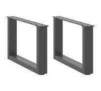 (anthracite, 50 x (30-31) cm) vidaXL Coffee Table Legs Desk Legs Furniture Legs Bar Stand DIY U-Shaped Steel