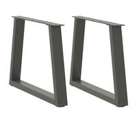 (anthracite, 50 x (42-43.3) cm/ 2 pcs/ 1 piece) vidaXL Coffee Table Legs V-Shape Desk Legs Furniture Legs Bar Stand DIY Steel