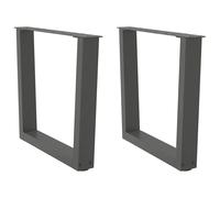 (anthracite, 50 x (42-43.3) cm) vidaXL Dining Table Legs V-Shape Desk Legs Kitchen Furniture Leg 3 pcs Steel