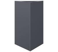 (anthracite, 50 x 43 x 75 cm/ 1 pcs) vidaXL Garden Planters Outdoor Flower Pot Patio Planter Box Triangular Steel