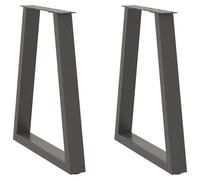 (anthracite, 50 x (72-73) cm/ 2 pcs/ 1 piece) vidaXL Coffee Table Legs V-Shape Desk Legs Furniture Legs Bar Stand DIY Steel