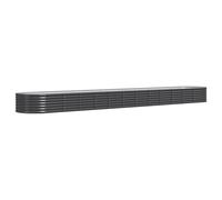 vidaXL Garden Raised Bed Powder-coated Steel 512x80x36 cm Anthracite, Grey