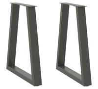 (anthracite, 60 x (72-73) cm/ 2 pcs/ 1 piece) vidaXL Coffee Table Legs V-Shape Desk Legs Furniture Legs Bar Stand DIY Steel