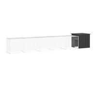 (anthracite, 600 x 91 x 100 cm) vidaXL Chicken Cage Anthracite 300x91x100 cm Galvanised Steel Chicken Coop