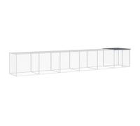 vidaXL Chicken Cage with Roof Anthracite 603x98x90 cm Galvanised Steel, Grey