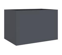 Planter Raised Garden Bed Plant Pot Flower Pot Grey Weathering Steel vidaXL