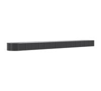 vidaXL Oval-Shaped Anthracite Powder-Coated Steel Raised Garden Bed - 620x80x36 cm Outdoor Vegetable/Floral Planter