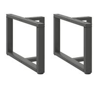 (anthracite, 70 x 25 x (42-43) cm) vidaXL Dining Table Legs T-ShapedÂ Desk Legs Metal Furniture Legs 2 pcs Steel