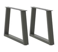 (anthracite, 70 x (42-43.3) cm/ 2 pcs/ 1 piece) vidaXL Coffee Table Legs V-Shape Desk Legs Furniture Legs Bar Stand DIY Steel