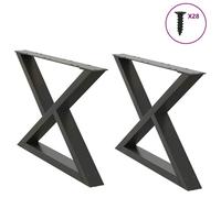 Coffee Table Legs 2pcs Anthracite Powder-Coated Steel 70x(42-43.3)cm Adjustable