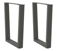 Coffee Table Legs V-Shaped Powder-Coated Steel Anthracite 70x(72-73.3cm) Set2pcs