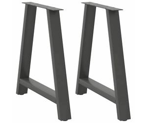 (anthracite, 70 x (72-73) cm) vidaXL Coffee Table Legs A-Shaped Desk Legs Metal Bar Stand DIY 2 pcs Steel