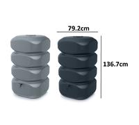 Garden Large Rectangular Plastic Water Butt Set Inc Connection kit 350 450 650 litres (Anthracite, 700 Litres)