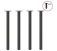 Console Table Legs Powder-Coated Anthracite Steel 72-74cm 40x40mm Set of 4 1.2mm