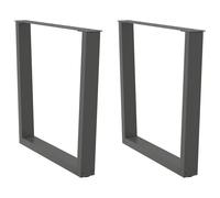 (anthracite, 80 x (72-73.3) cm/2 pcs) vidaXL Dining Table Legs V-Shape Desk Legs Kitchen Furniture Leg 3 pcs Steel