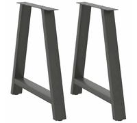 (anthracite, 80 x (72-73) cm) vidaXL Coffee Table Legs A-Shaped Desk Legs Metal Bar Stand DIY 2 pcs Steel