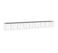 vidaXL Chicken Cage with Roof Anthracite 803x98x90 cm Galvanised Steel