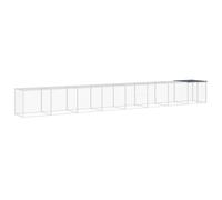 vidaXL Chicken Cage with Roof Anthracite 803x98x90 cm Galvanised Steel, Grey