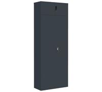 vidaXL 2 Door Anthracite Steel Archive Cabinet Set of 2 - Size: 240 x 90 x 40cm - Grey - Wilko
