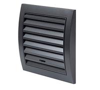 Anthracite Air Vent Grille 150mm X 150mm With 100mm Duct Flange And Shutter