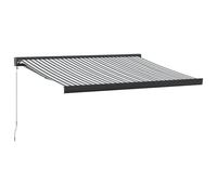 (anthracite and black, 350 x 250 cm) vidaXL Manual Cassette Awning Retractable Window Canopy Shade Patio Awning