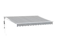 (anthracite and white, 3.5 x 2.5 m) vidaXL Automatic Retractable Awning Outdoor Privacy Screen Burgundy 300x250 cm
