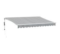 (anthracite and white, 350 x 250 cm) vidaXL Automatic Retractable Awning Sunshade Garden Canopy Outdoor Awning Shed
