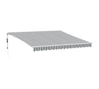 (anthracite and white, 400 x 350 cm) vidaXL Automatic Retractable Awning Sunshade Garden Canopy Outdoor Awning Shed