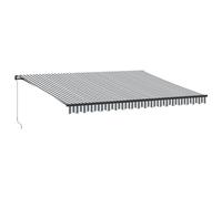 Manual Retractable Awning Outdoor Patio Awning Sunshade Garden Canopy vidaXL