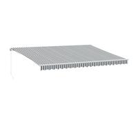 Manual Retractable Awning Folding Outdoor Sunshade Patio Canopy Blind vidaXL