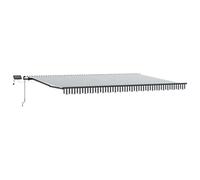 Manual Retractable AwningCanopy Outdoor Awning Folding Arm with LED vidaXL