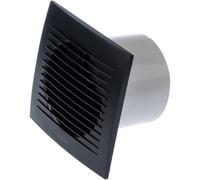 EUROPLAST Diameter 100mm Bathroom Extractor Fan with Timer - 4 inch Extractor Fan Bathroom - Anthracite Extractor fan - Axial Ventilation fan - Wall Mounted Fan - Square Fan