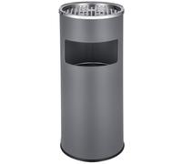 Tectake Outdoor Ashtray w/ Bin - Anthracite, Black