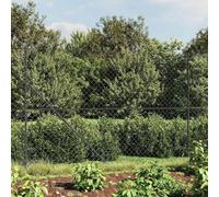 Anthracite Chain Link Fence 1.8x10m, Galvanized Steel PVC Coated Wire Mesh for Garden, Durable Outdoor Pet Barrier, No Dig Yard Animal Enclosure