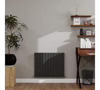Anthracite Designer Radiator Horizontal 600×748mm Single Flat Panel - Wall/Floor Mounted for Modern Multi-Scene & Central Heating 1883 BTU