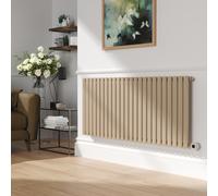 Anthracite Electric Horizontal Designer Radiator 0.6kW with Wifi Thermostat - H600xW590mm - IPX4 Bathroom Safe