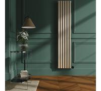 Anthracite Electric Horizontal Designer Radiator 0.6kW with Wifi Thermostat - H600xW590mm - IPX4 Bathroom Safe