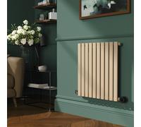 Anthracite Electric Horizontal Designer Radiator 0.6kW with Wifi Thermostat - H600xW590mm - IPX4 Bathroom Safe