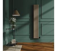 Anthracite Electric Horizontal Designer Radiator 0.6kW with Wifi Thermostat - H600xW590mm - IPX4 Bathroom Safe