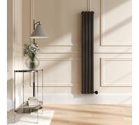 Anthracite Electric Horizontal Designer Radiator 0.6kW with Wifi Thermostat - H600xW590mm - IPX4 Bathroom Safe