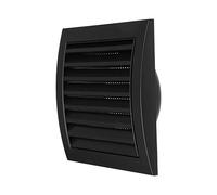 Anthracite Exhaust Hood Vent 4'' Inch / 100 mm with Flange and Built-in Mesh Guard Screen, Black, Air Vent Cover, HVAC Exhaust Vent Duct Cover, Exhaust Cap