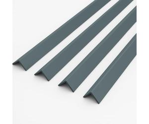Anthracite Grey 1 Metre UPVC Plastic Rigid Angle 25 x 25mm Corner Cover Trim 90 Degree (4)