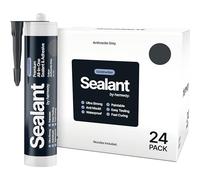 Hemway - Construction All-In-One Hybrid Polymer Sealant & Adhesive - Anthracite Grey | Anti-Mould, Waterproof & Paintable | 300 ml (24 Pack)