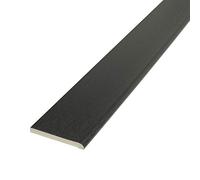 Anthracite Grey (Grained), 65mm x 5m Pencil-Round Architrave uPVC Plastic Window Finishing Trim