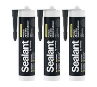 Anthracite Grey Kitchen & Bathroom Sealant & Adhesive Hybrid Polymer | Superior to Bathroom Silicone Sealant | Waterproof, Odourless, Anti-Mould | Ideal For Kitchen & Around Bath & Shower 300ml 3 Pack
