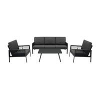 Jardi Aluminium 4 Piece Sofa Set - Anthracite Grey, Grey