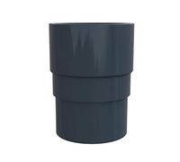Anthracite Grey Round 68mm Downpipe Straight Connector, Freeflow Rain Water Systems