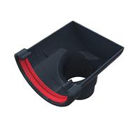 Anthracite Grey Round Gutter Stop End Outlet, Freeflow 112mm Rain Water Systems